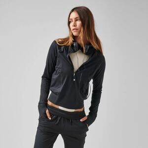 Greatness Wins Women's Slender Cozy Half Zip Pullover Black XL Extra Large